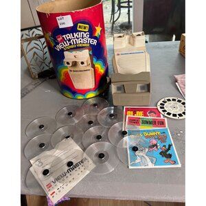 GAF Talking View-Master Stereo Viewer W/ Reels & Booklets Collectible Set